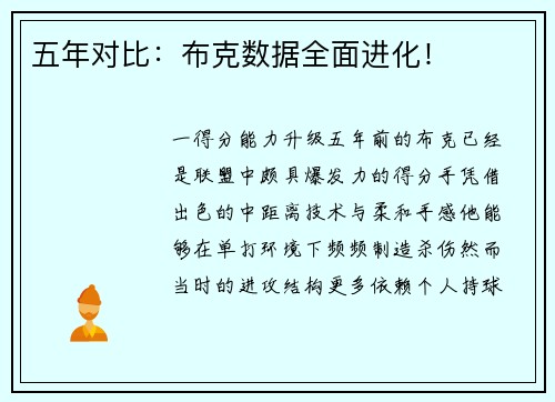 五年对比：布克数据全面进化！